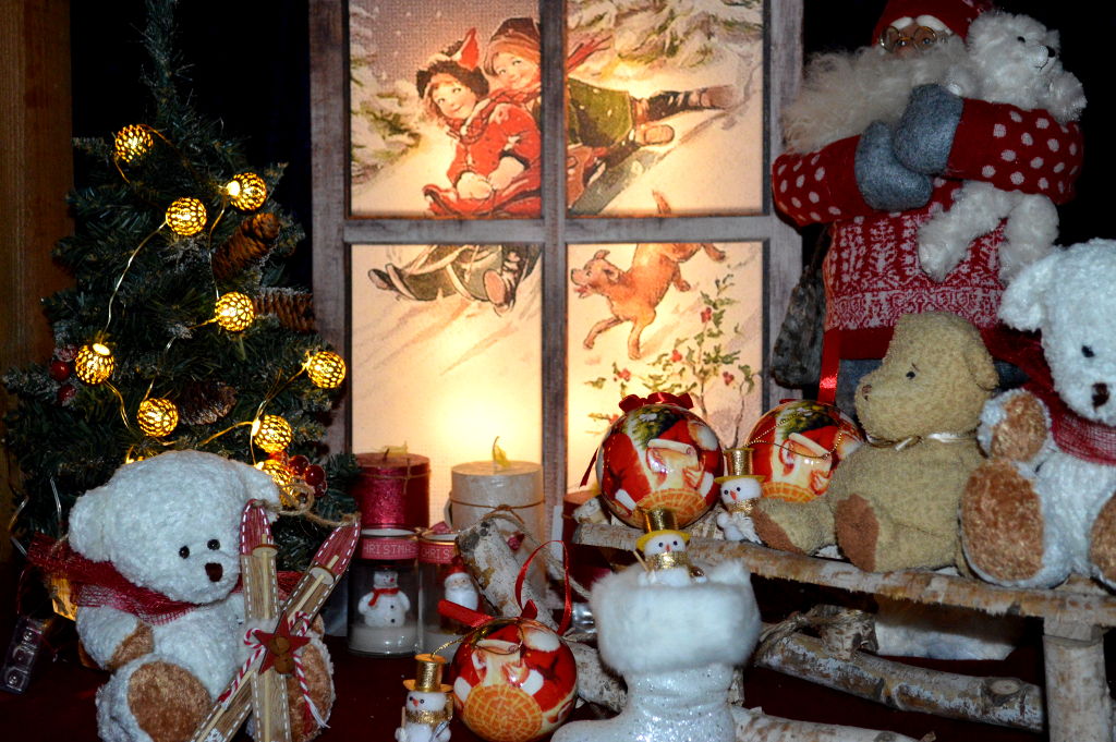Housse d'hivernage décorative 110 x 120 cm - Sapin de Noël